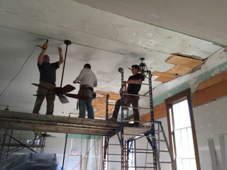 Murray Hall drywall work