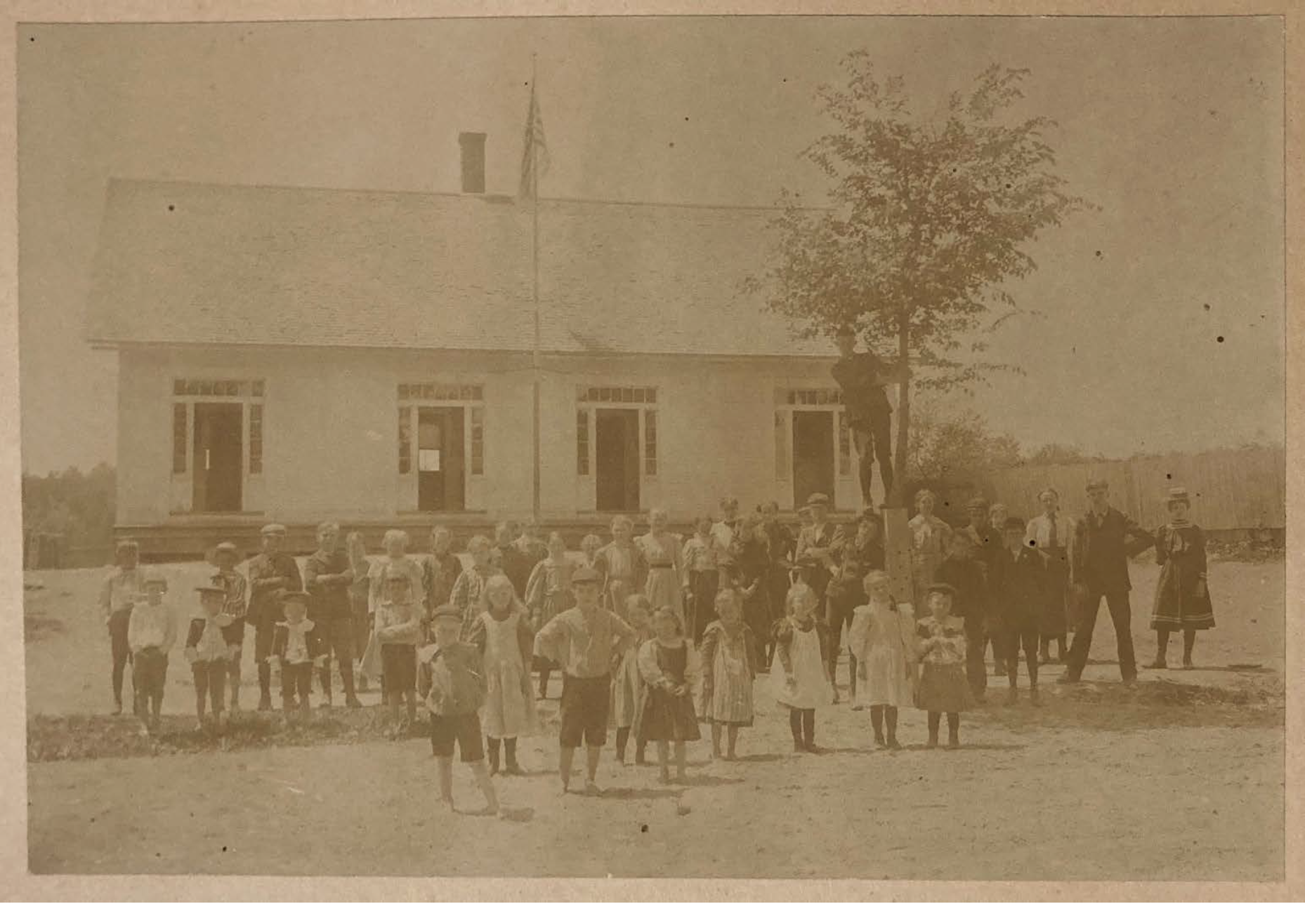 Students at Marlow School #4 in Marlow Village