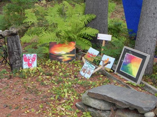 Fava Family paintings - Art in the Woods 2016 - Susan and Bob Rock's