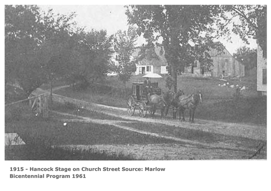 1915 - Hancock Stage on Church Street.