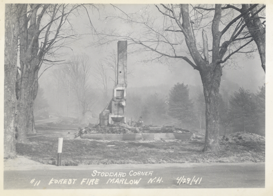 Looking toward Keene. Young's house on right was torn down to make room for Route 10.